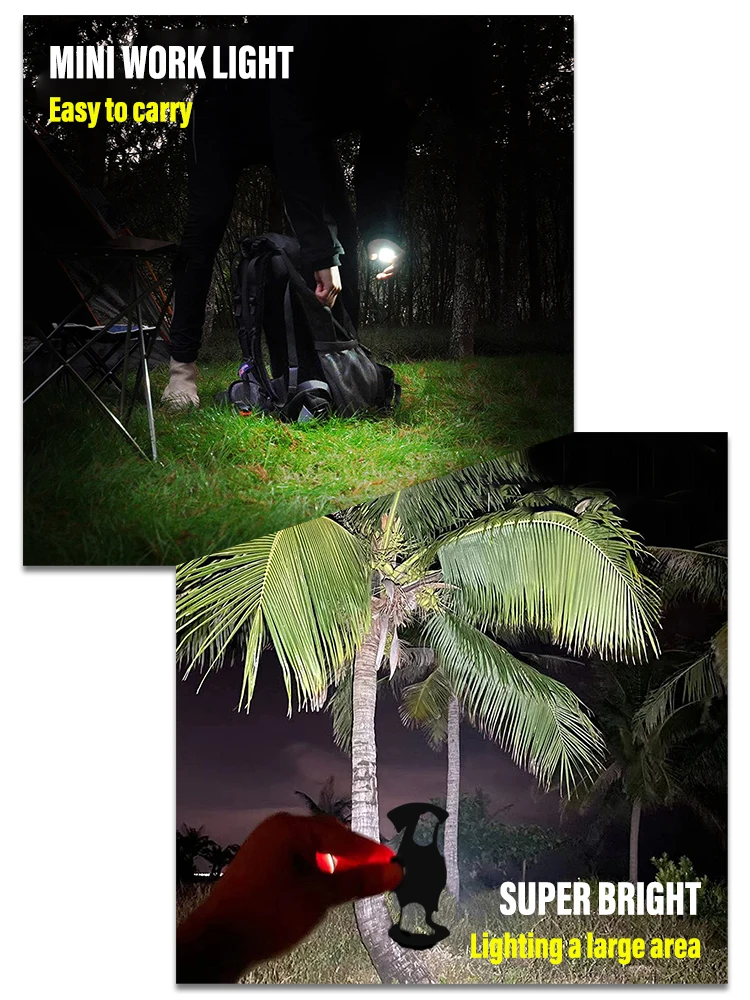 Mini Multifunctional LED Flashlight Torch Super Bright Camping Lights with Magnet and Screwdriver Multicolor Waterproof Light