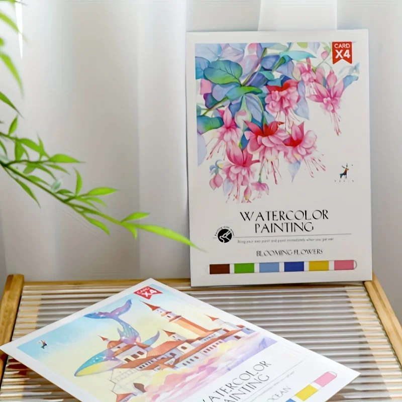 مجموعة التلوين للبالغين، كتاب تلوين الرسم بالألوان المائية للبالغين، تخفيف التوتر والقلق، هدية عيد ميلاد مثالية