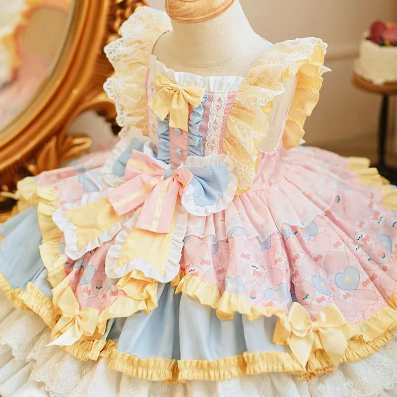 Children Clothing Girl Lolita Princess Dress Birthday Party Dress Baby Performance Children Fluffy Dress Fashionable