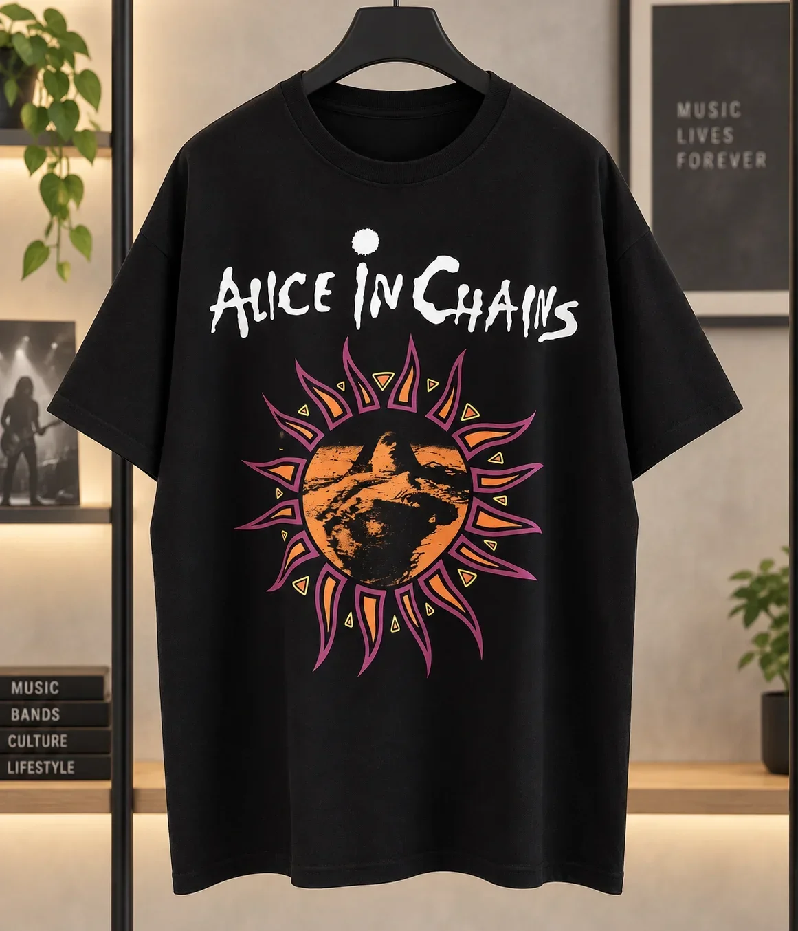 Punk Metal Super Cool Ins Men's and Women's T-shirts Street Cotton Niche Printing Short Sleeves Trend Versatile Tee Trend