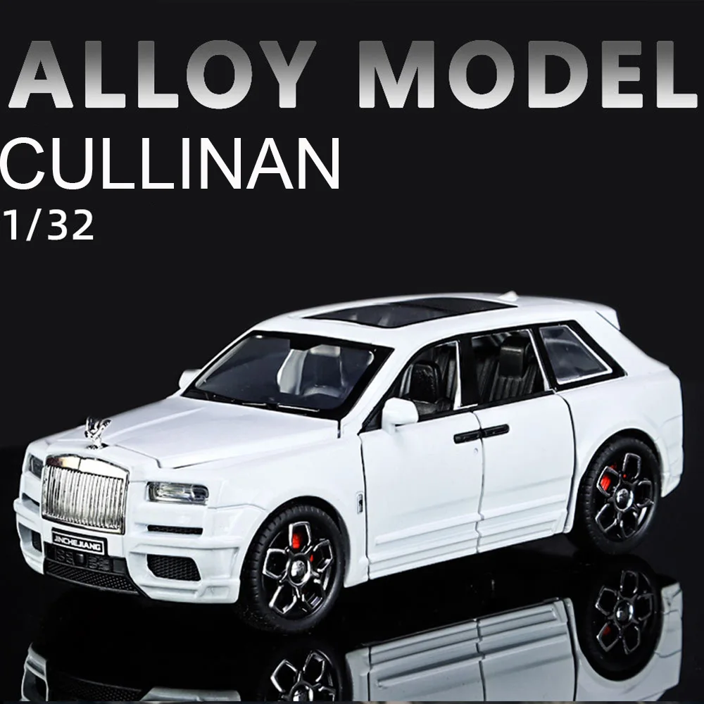 

1/32 Rolls-Royce Cullinan Cars Toy Alloy Model 6 Doors Opened With Light And Music Vehicle Diecast Models Child Festival Present