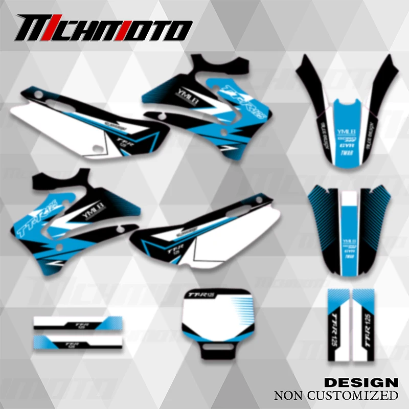 MCHMFG For YAMAHA TTR 125 TTR125 2000 2001 2002 2003 2004 2005 2006 2007 Full Graphics Decals Stickers Motorcycle Background Cus