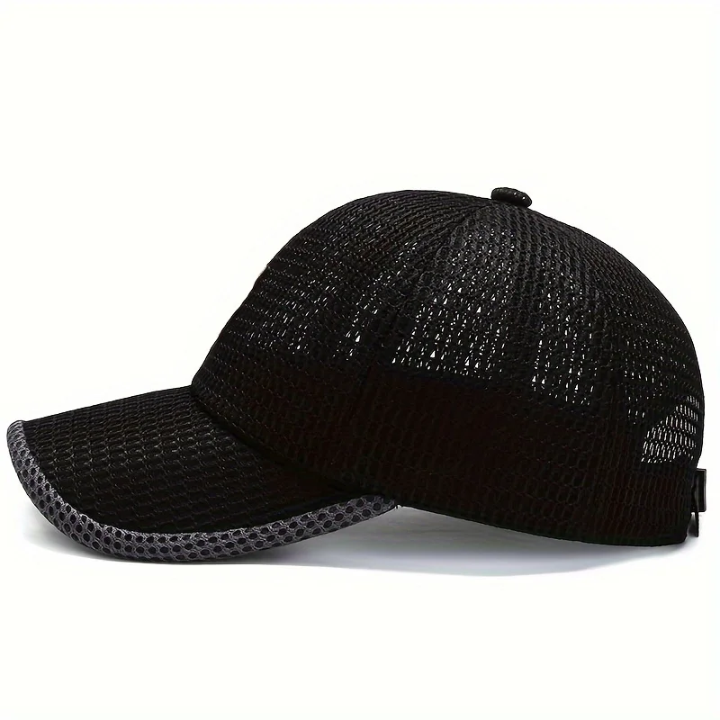 Quick-Dry Unisex Mesh Trucker Cap - Adjustable, Lightweight & Breathable - Ideal for Outdoor Sports, Running, Hiking, Jogging