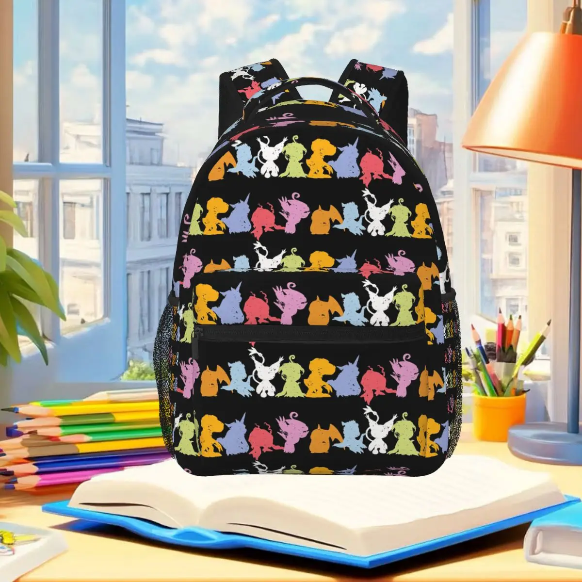 Rookies Lineup Digimon Agumon Matt Gabumon Sora Anime Backpack Student Boys Girls BookBag Laptop Shoulder Bags for Men Women