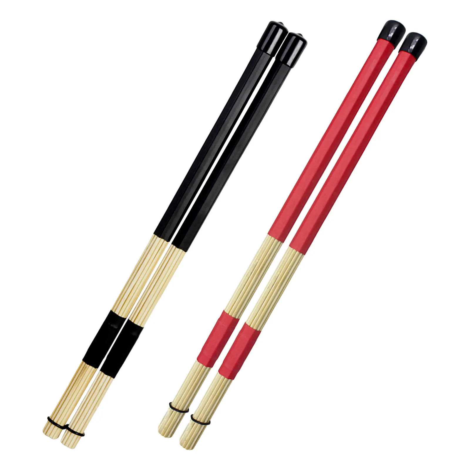 

Drum Rod Brushes Bamboo Stick For Acoustic Jazz Percussion Practice Non-Slip Handle Portable Drum Accessories Set