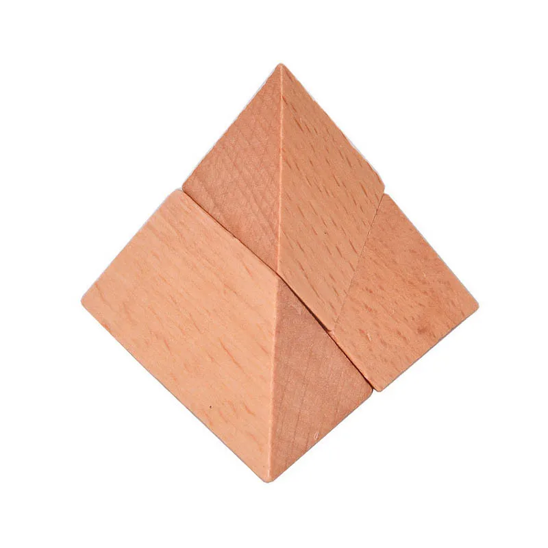 Piramida Puzzle IQ Drewniany Kong Ming Lock Luban Zabawki Teaser Brain Casse Tete Rompecabezas 3D Juguetes Y Aficiones