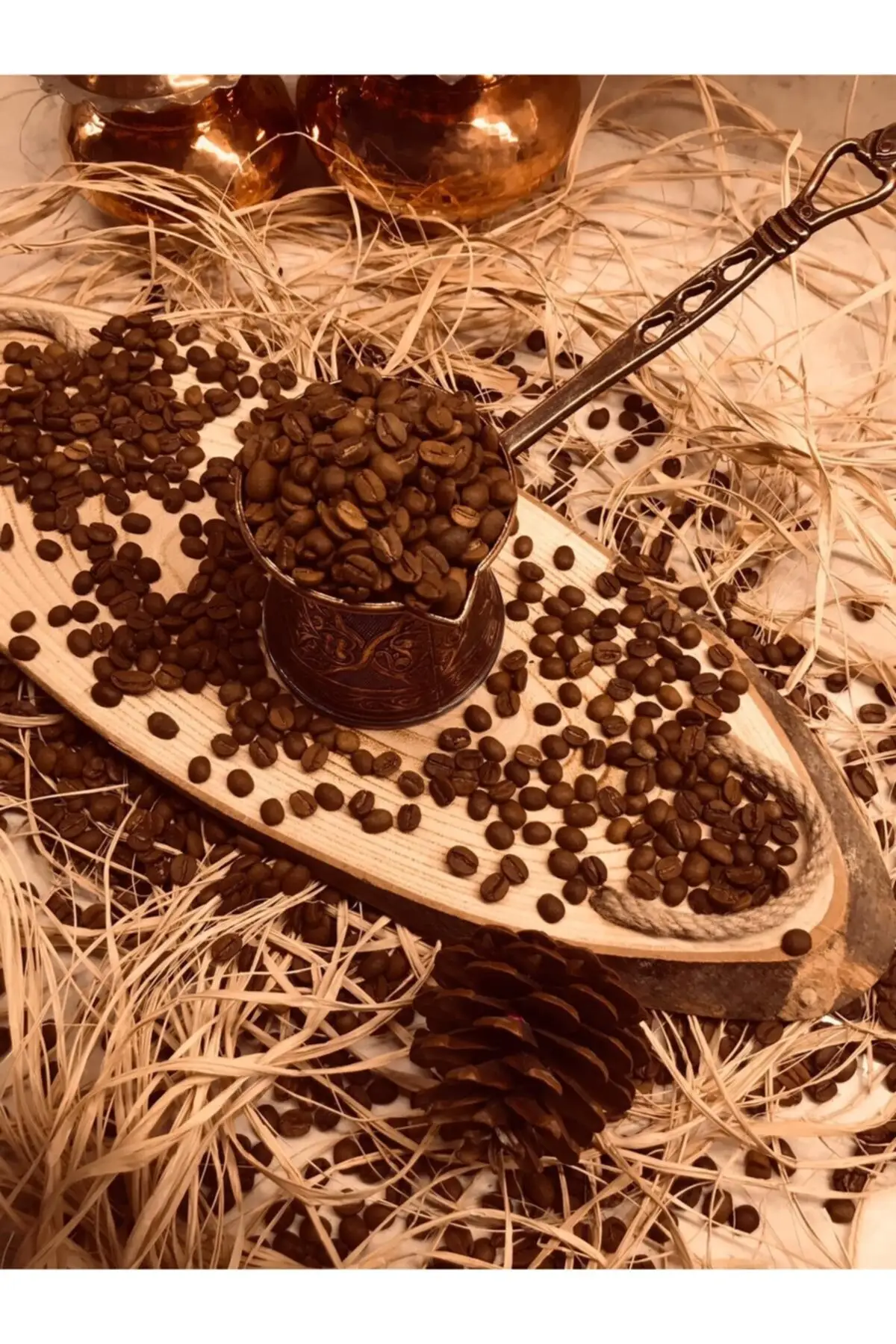 Patterned Cast-Iron Coffee Pot 3 Personality-Magnet Bushes Compatible