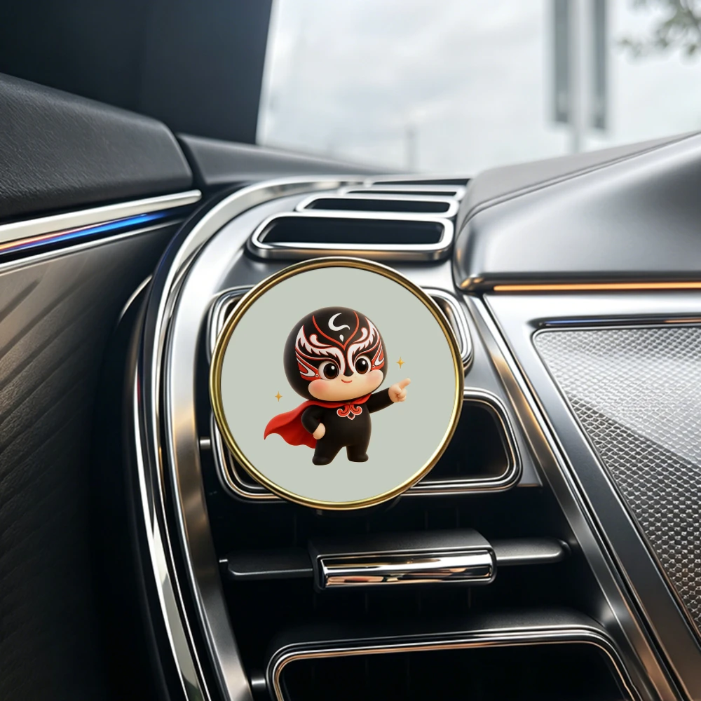 Sichuan Opera Face Changing Car Vent Freshener Cute Chinese Style Car Scent Clip High-End Auto Interior Decor Holiday Gift