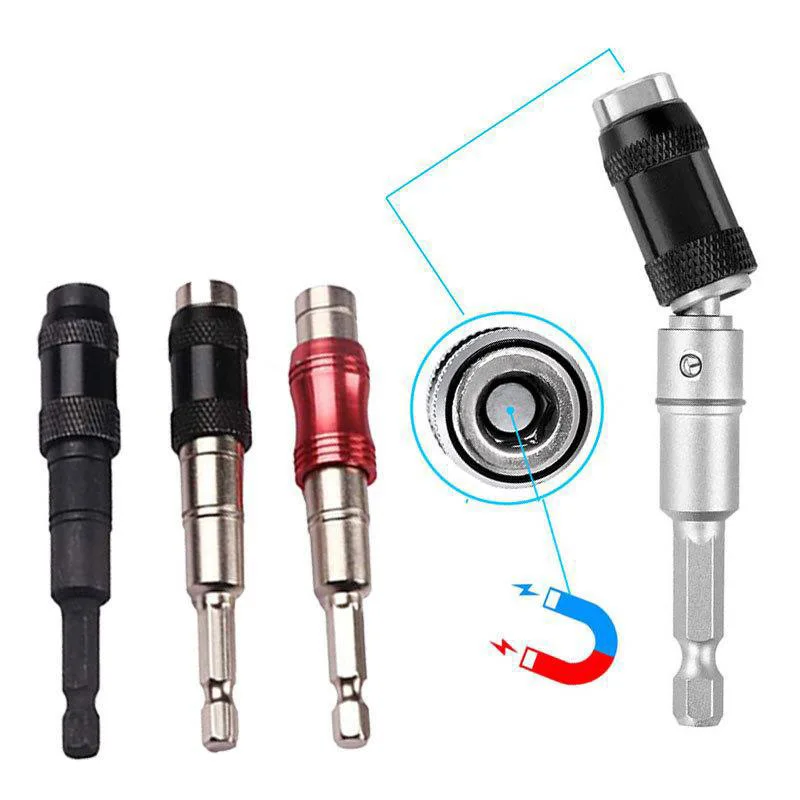 1/4 "Hex Magnetic Ring Screwdriver Bits Drill 0-20° Extension Rod Quick Change Holder Drive Guide Screw Drill Tip Hand Tools image 3