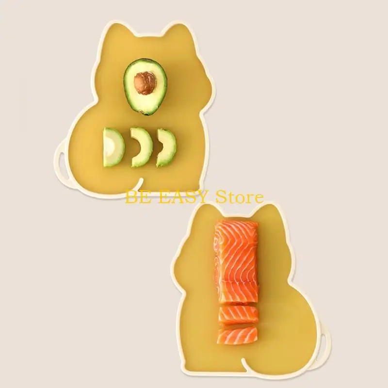 E28F Portable Kids Friendly Cutting Mats Durable PP Plastic Household Kitchen Tool For Fruits Vegetables And Snacks