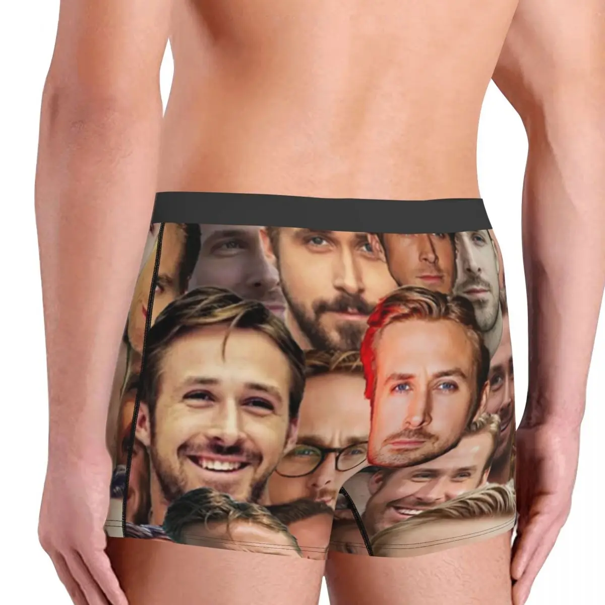 Custom Ryan Gosling Face Boxers Shorts Men Briefs Underwear Sexy Underpants