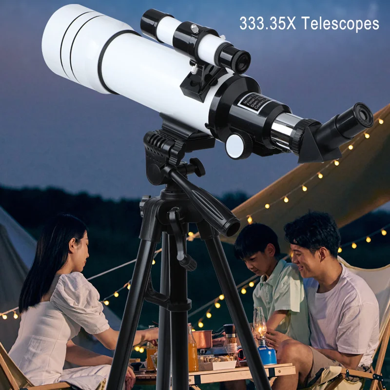 

40070 333.35X Professional Telescopes for Kids to Night Vision View Universe Moon Stars Deep Space HD Refractive Monocular