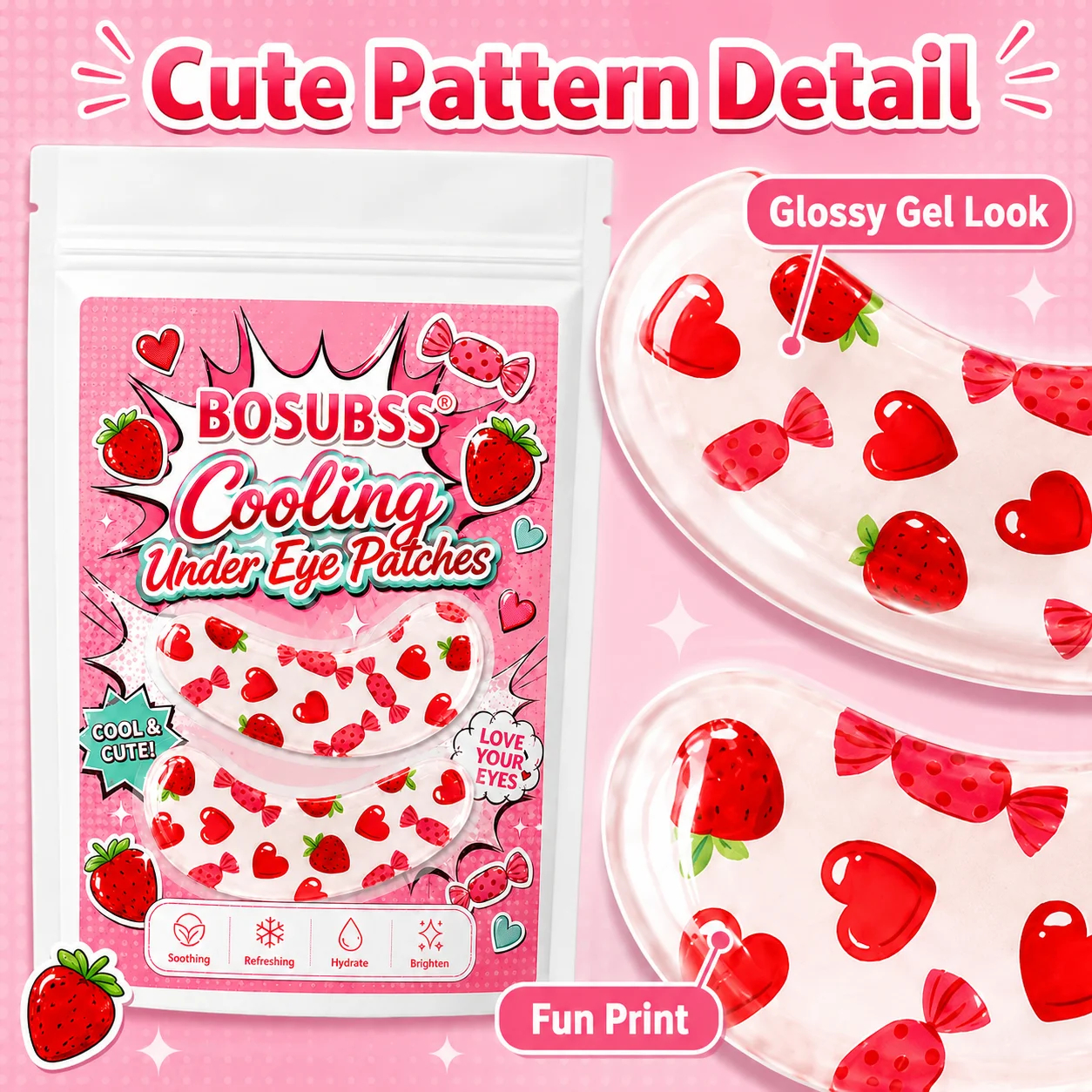 10 Strawberry Cooling Eye Mask - огляд і ціна Under Eye Gel