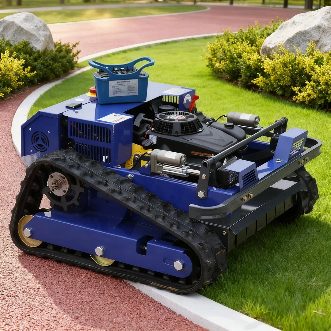 

Customized Large-horsepower 4-Stroke Lawn Mower CE/EPA Industrial All-terrain RC Durable Track Garden Crawling Robot