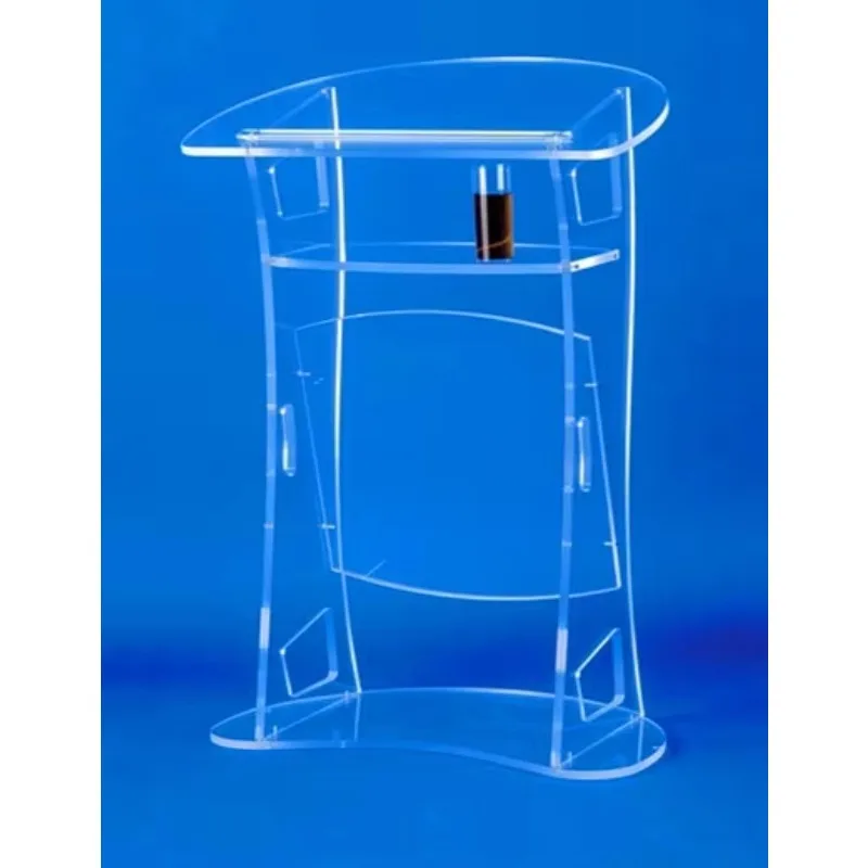 Transparent floor permanent acrylic podium