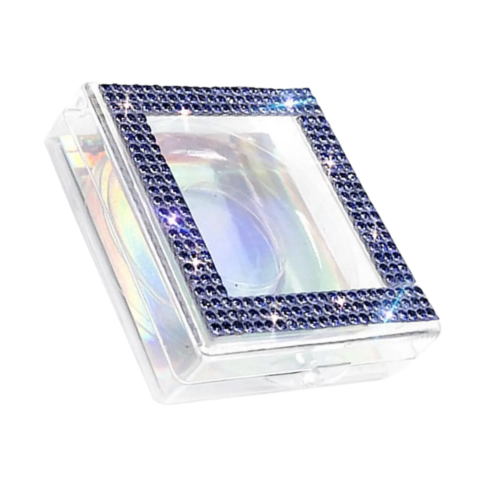 3D False Eyelashes Box Square Rhinestones Bling Empty Packaging Lash