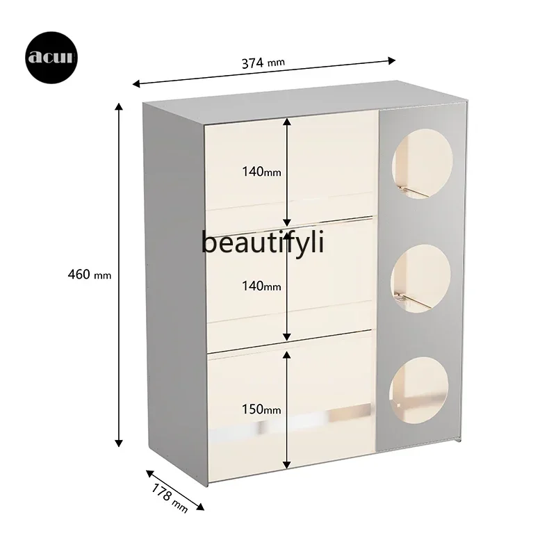 Creative bookshelf integrated luminous tea set storage living room countertop household multi-layer display cabinet