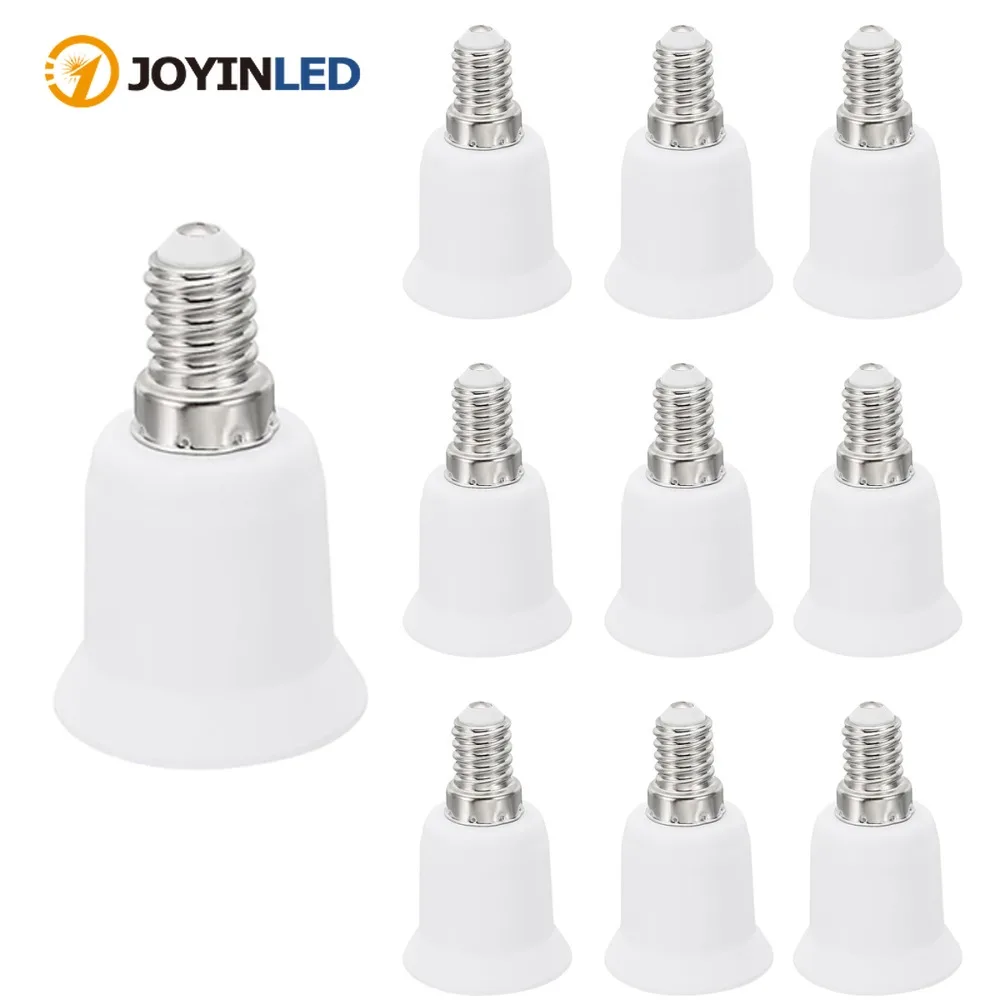 JOYINLED 1/10/20PCS E14 to E26 E27 Light Socket Adapter Screw Lamp Bulb Holder Converter for LED CFL Household Lighting, White