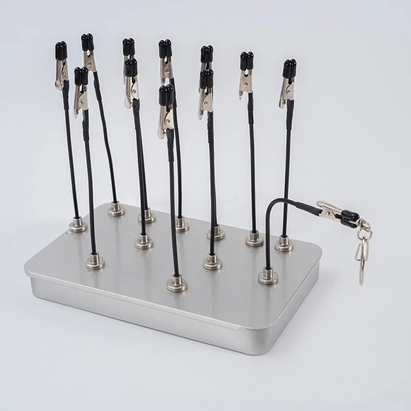 에어브러시 모델 페인팅용 플렉시 클립 12개가 포함된 모델 페인트 스탠드 베이스