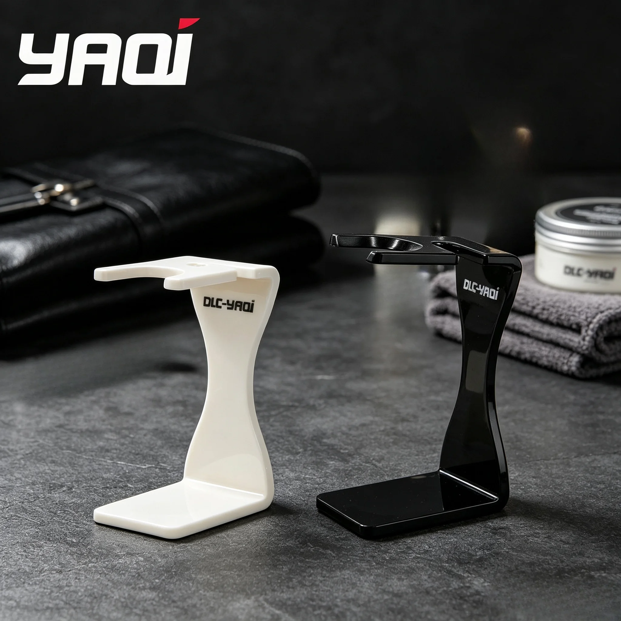NEW 2026 Yaqi Noble Creamy  Black White Color Shaving Brush And Razor Holder