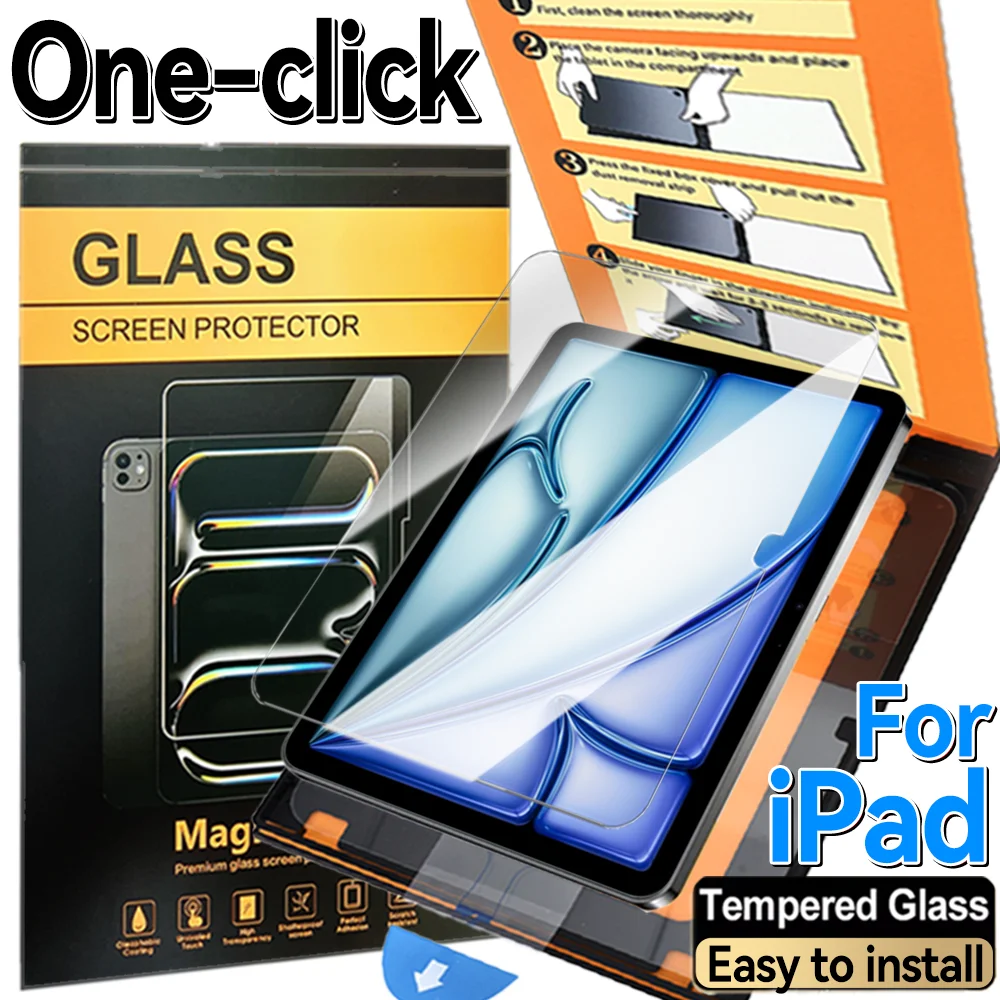

Защитная пленка из закаленного стекла без пыли для Apple iPad 2025 11 (A16) Простая установка защитных пленки для IPad Air6 11 дюймов 13 дюймов