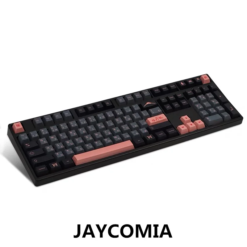 Imagem -05 - Gmk Night Sakura Keycap 135 Teclas 156 Teclas Dye Sub Perfil Cherry Pbt Japonês Coreano Russo Abnt2 de es fr para Teclado Mecânico