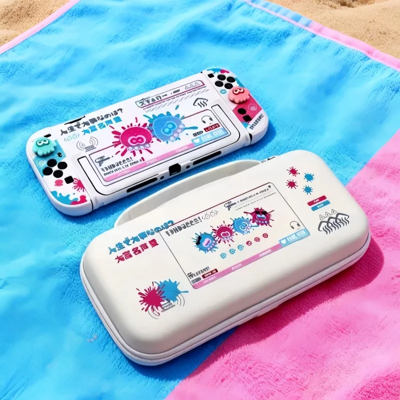 In Stock Splatoon Protective Case For Switch 2 Oled Split Anti Scratch Cover Compatible With Ns Gaming Enthusiasts
