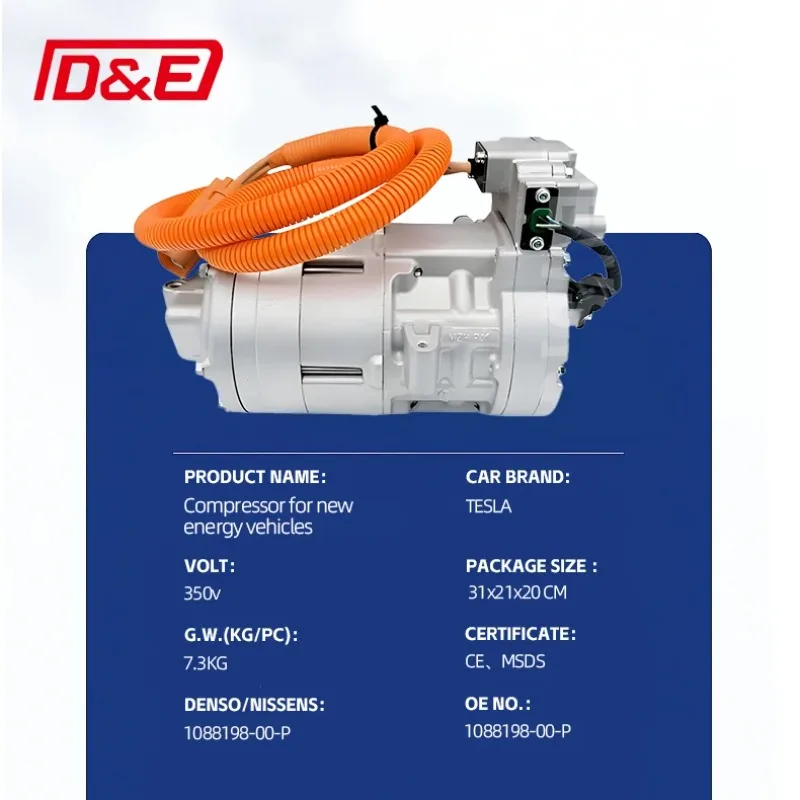 Compresor de vehículo de nueva energía 350v 1088198-00-P para Tesla