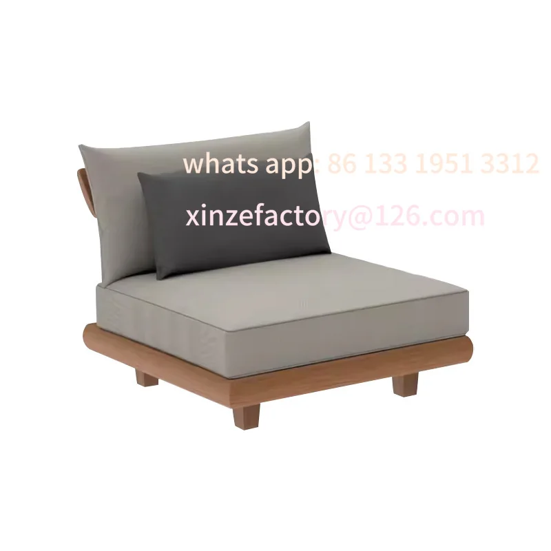 

Sofa Garden Courtyard Outdoor Sofa Hotel Villa Teak Sofa Coffee Table Combination
