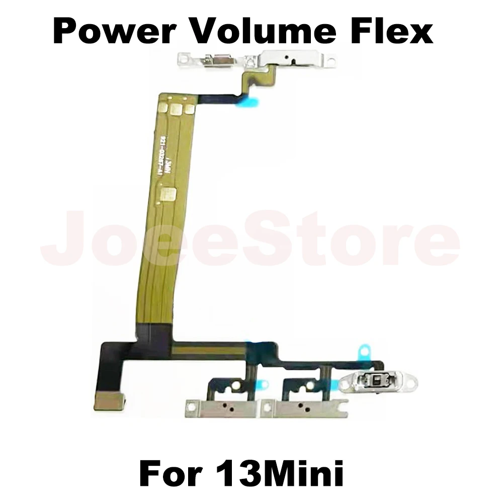 Power Volume Flex Cable for iPhone 13 13Pro 13ProMax 13Mini Side Power Button Mute Switch Control Flex With Metal Repair Parts