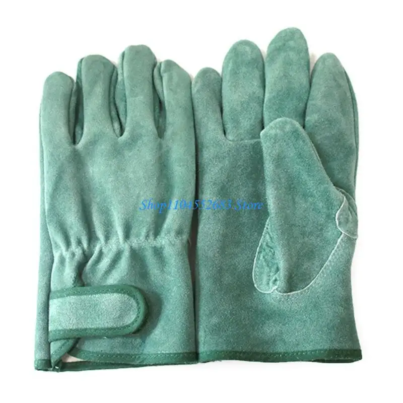 Y6GD قفازات لحام واقية متعددة الأغراض قفازات عمل جلدية قابلة للتنفس لعشاق الأعمال اليدوية والاستخدام الصناعي #2