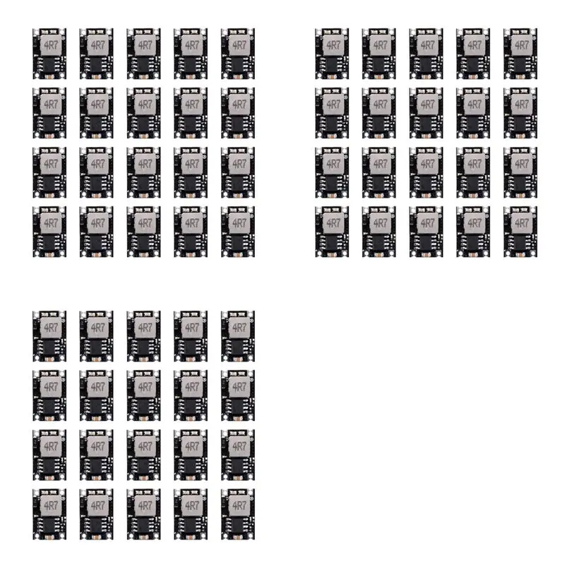 

ABBP-60Pcs Mini DC-DC Buck Converter Board 5V-30V To 3.3V Regulator PCB Board Power Supply Step-Down Module