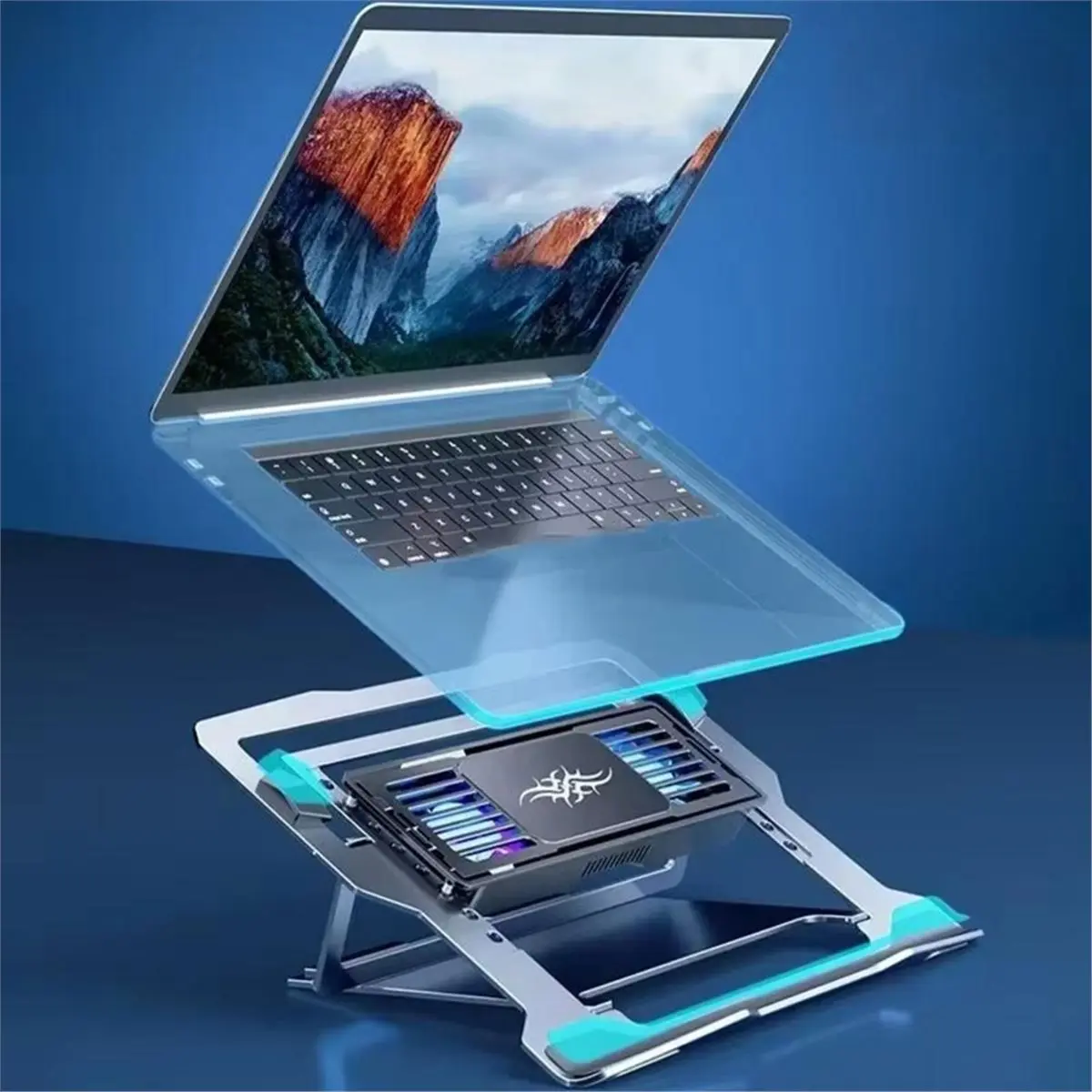 D20 Laptop Cooling Pad for 11-17.3'' Notebook Cooler Stand Semiconductor Air-Cooled 4 Angle Adjustable