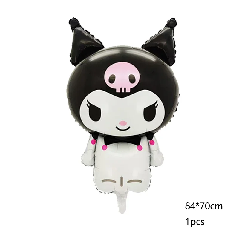 Cartoon Kuromi My Melody Themen-Folienballons Set Latexballons Kindergeburtstagsparty Dekoration Zahlenballon Globos – Detail 13