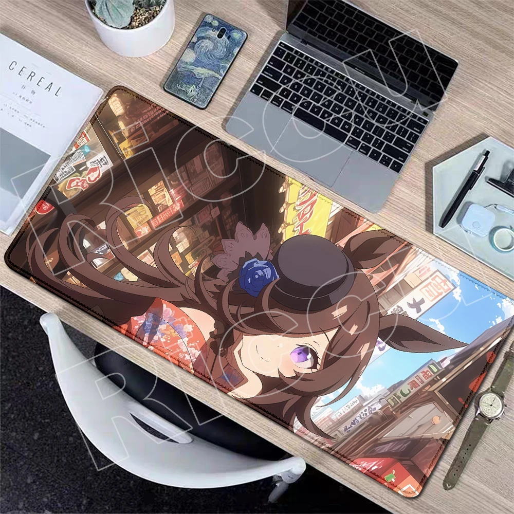 Umamusume Mousepad Kawaii Girl, ultraglatte Oberfläche, erweiterte Mauspads, Gummi-Gaming-Mauspads, Büro-Schreibtisch-Tastatur-Zubehör – Detail 2