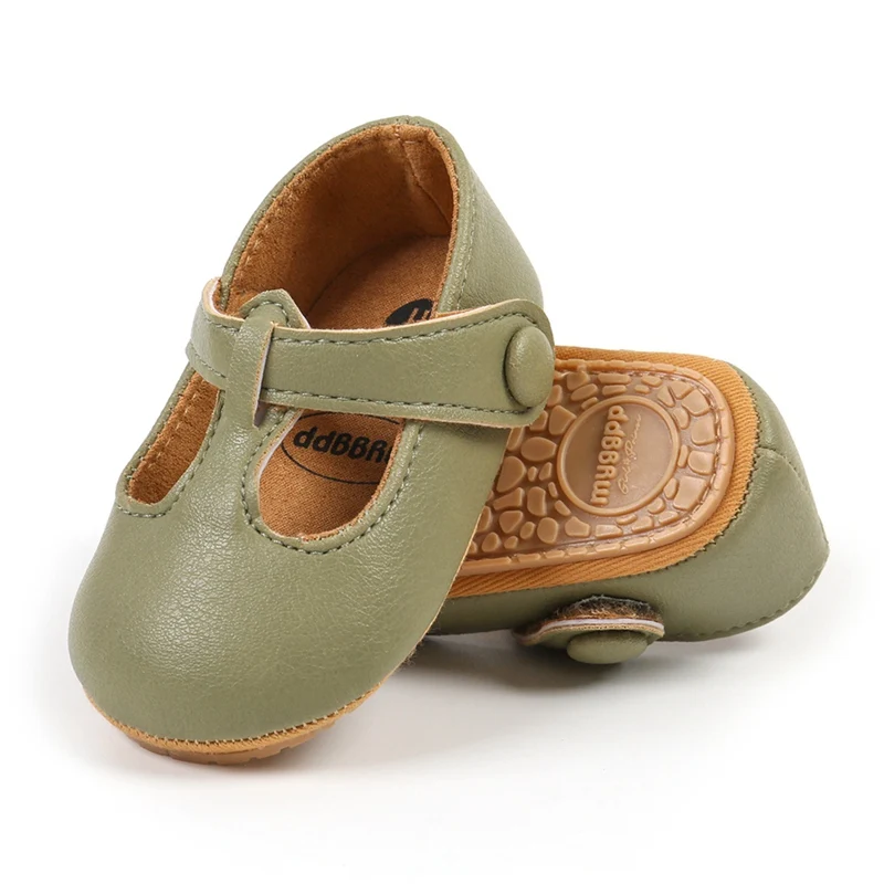 Chaussures en cuir à semelle souple pour enfants, chaussures plates de marche pour tout-petits, sangle en T, rétro classique, princesse, nouveau-né, filles