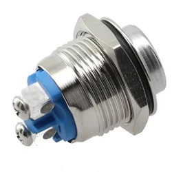 12V 16mm Metal Waterproof Push Button Momentary On Off Horn Switch Brass Waterproof Contactor Relay Control Switch