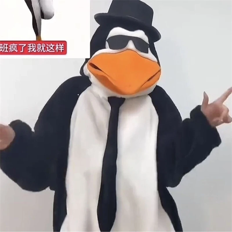 Thick Outer Plush Penguin Jumpsuit Women Coral Fleece Pajamas Cute Home Clothes Winter Autumn Cozy Warm Sleepwear For Women
