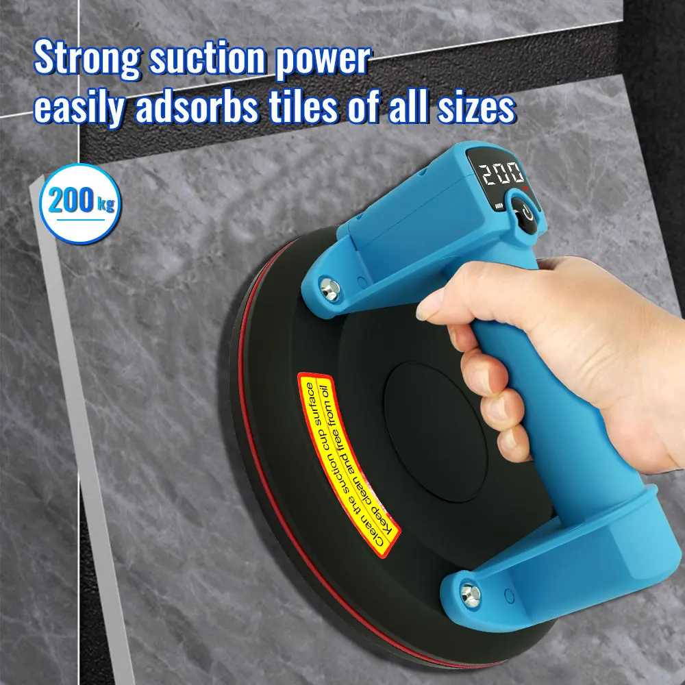 Long Battery Life 200kg Load P5 Electric Chargeable Vacuum Suction Cup with One-button Adsorption for Handling Glass Marble T