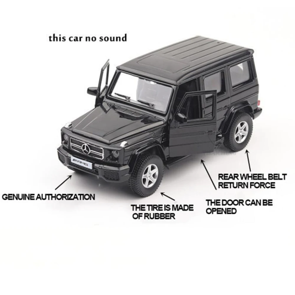 1/36 Mercedes-Benz G63 Car Models Toys Alloy Diecast Toy SUV Model Pull Back Off-road Vehicles For Childrens Gifts Collection