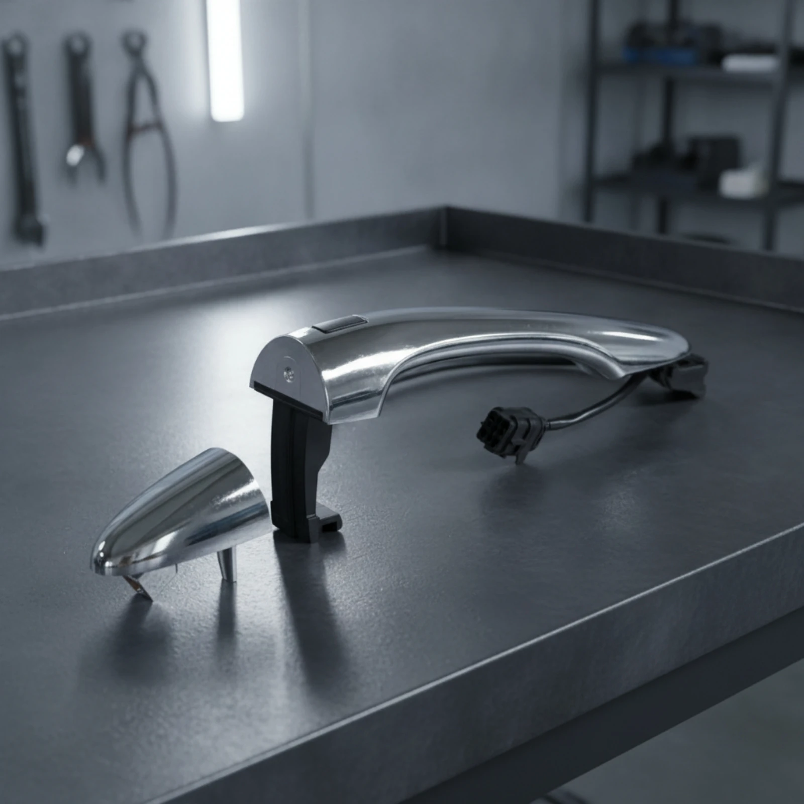 Automotive Brand Sportage Exterior Door Handle Silver Tone Chrome Door Handle with End Cover Auto Part Long-Lasting