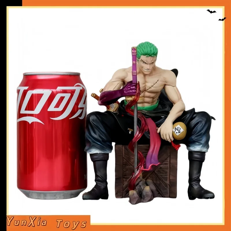 

Anime Roronoa Zoro Bt Pop Sitting Posture Figure Double Sculpt Sitting On Crate Model Pvc Decor Toy Gift