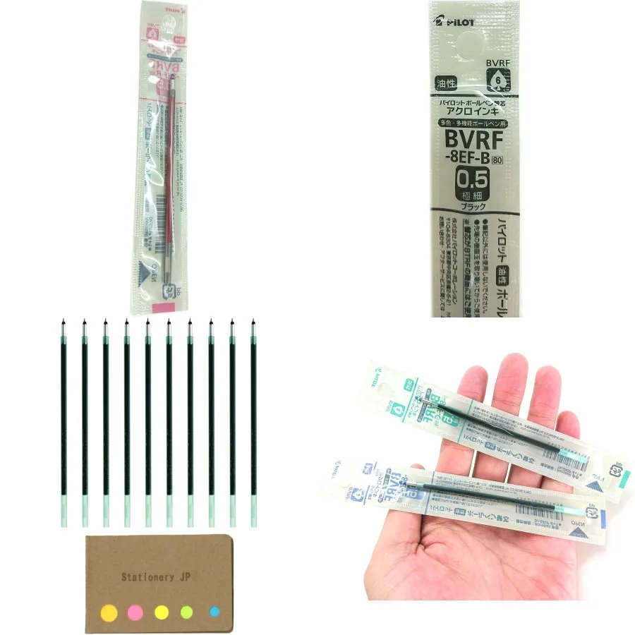 

Pilot Acroball Advanced Ink Refill для Dr. Многофункциональная шариковая ручка Grip 4+1 Extra Fine Point 0,5 мм, черная, 10 шт., идеально подходит для