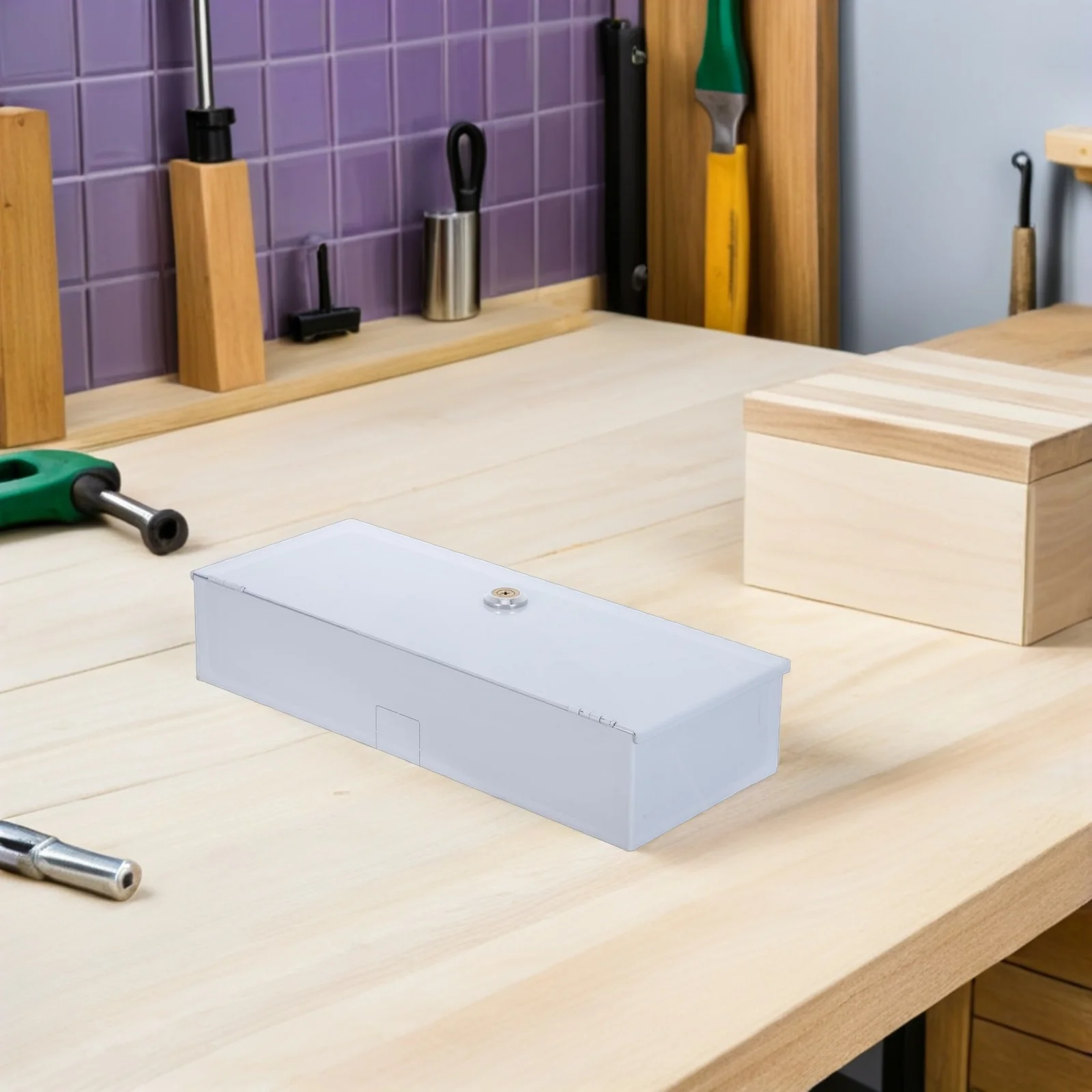 

Outdoor Electrical Box Heavy Duty Rectangular Iron Socket Protector Universal Plug Cover Patio Garden Security Baby Proofing