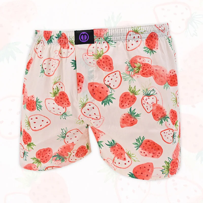 Jelly strawberry Underwear Pattern For Men And Women Pattern Comfortable Breathable Shorts For Home Leisure