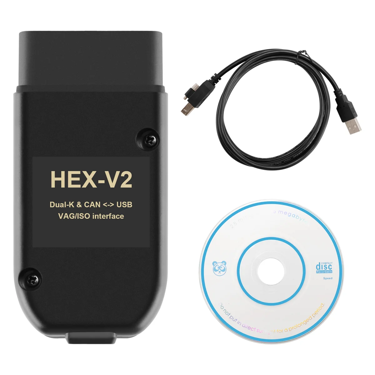 Para vag com 22.3 obd2 scanner hex v2 usb para golf a6 skoda assento ilimitado vins atmega162 + 16v8 + ft232rq