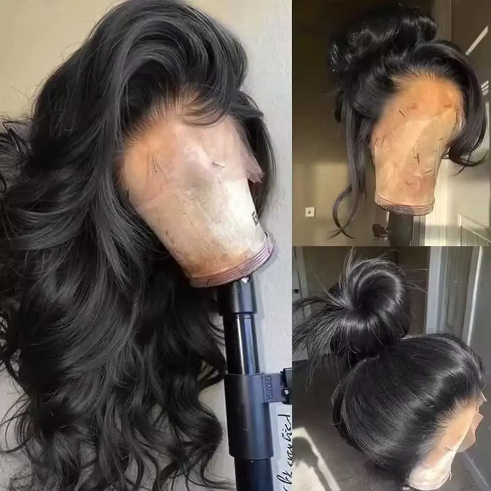 

13x6 Lace Front Wigs 100% Black Human Hair Body Wave 250 Density Hd Lace Frontal Human Hair Wigs 5x5 Glueless Pre Plucked Wig