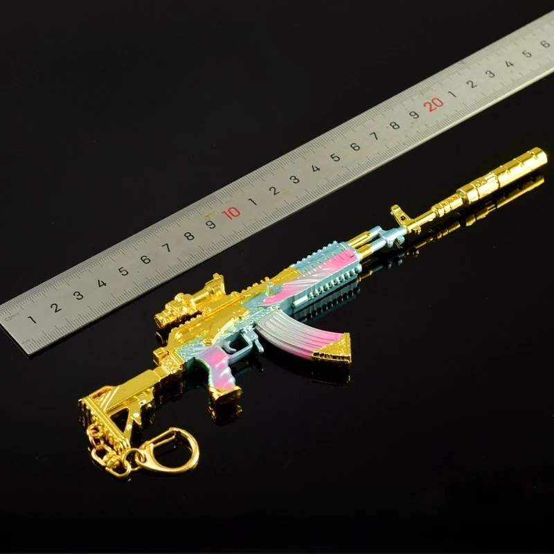 22cm/8.66インチ デルタフォース ゲーム周辺機器 武器モデル オリジナルスキン M762 ディープシー グレースフル メタルクラフト おもちゃの銃 デスクトップディスプレイ