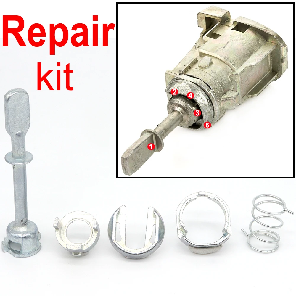 For VW Polo 1994-2001 Front Door Handle Lock Cylinder Barrel Paddle Repair Kit Tool 57MM 67MM Car Accessories Set Replacement