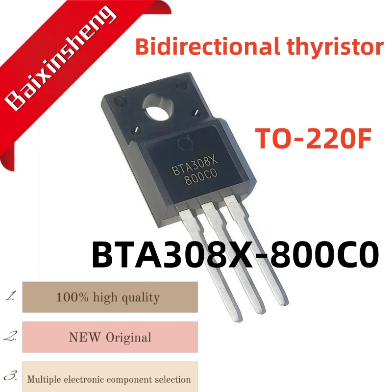 

BTA308X-800C0 10PCS NEW TO-220F 8A800V BTA308X 800C0 Bidirectional thyristor